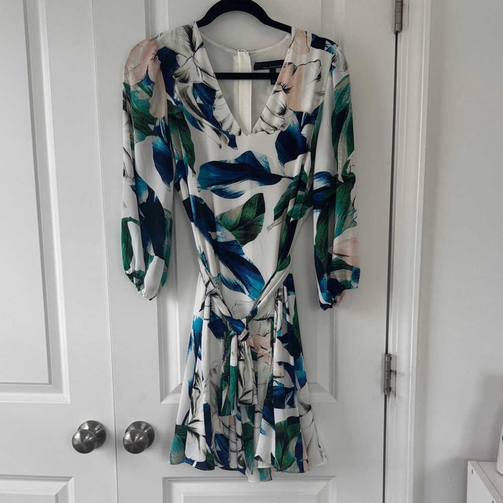 White House Black Market Floral Long Sleeve Dress